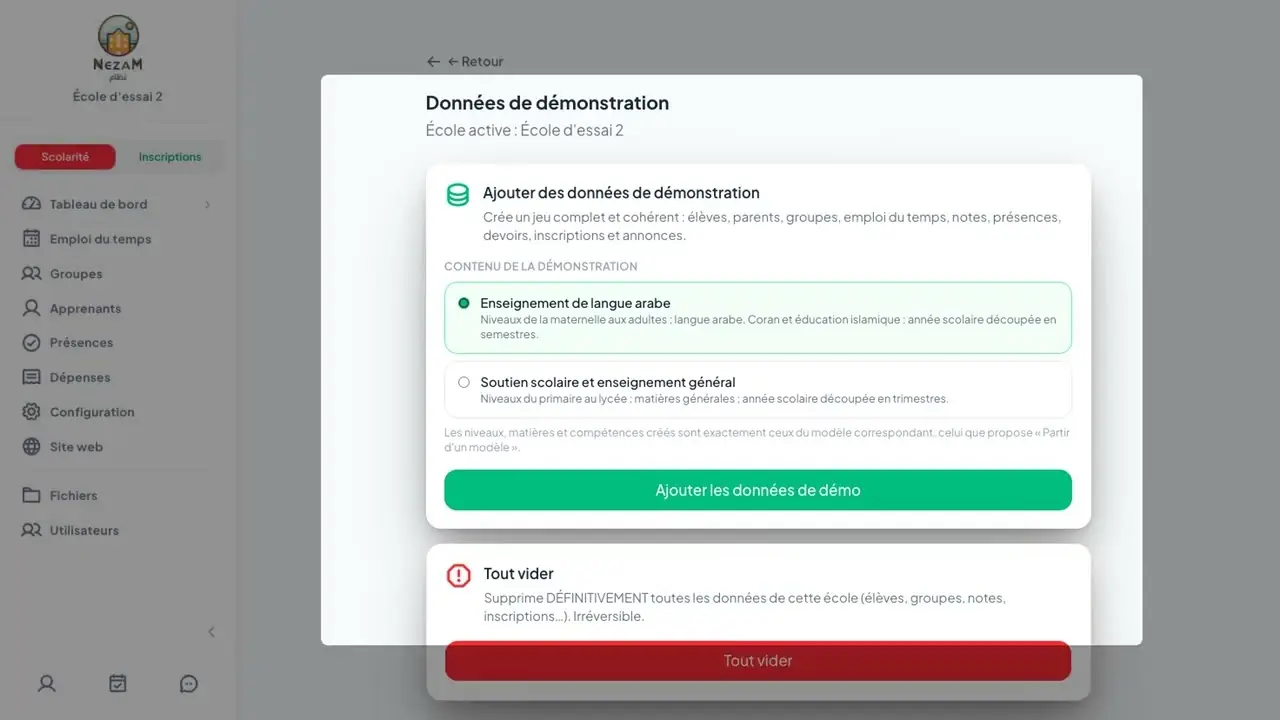 Prendre en main votre essai — la chaîne Nezam